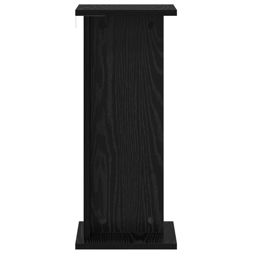 Produktbild för Växtställ 2 st Svart Ek 25 x 25,5 x 60,5 cm Konstruerat trä