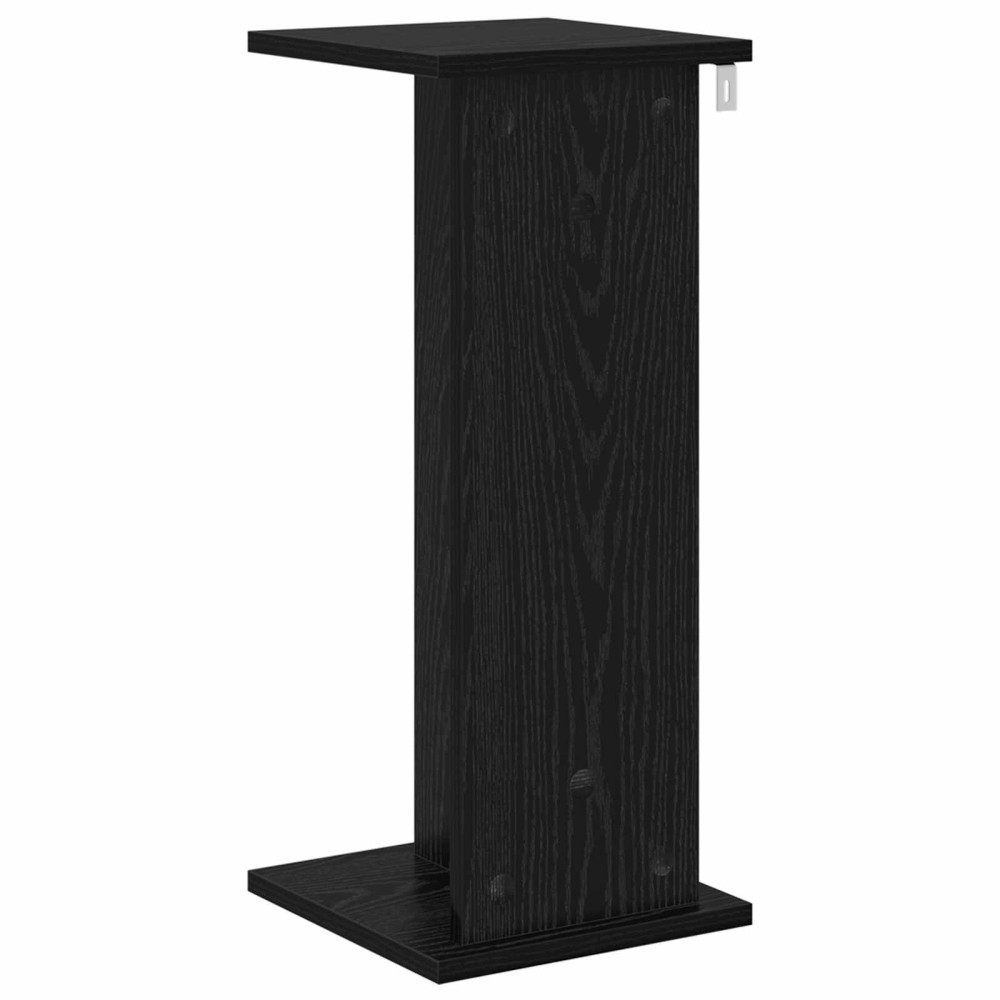 Produktbild för Växtställ 2 st Svart Ek 25 x 25,5 x 60,5 cm Konstruerat trä