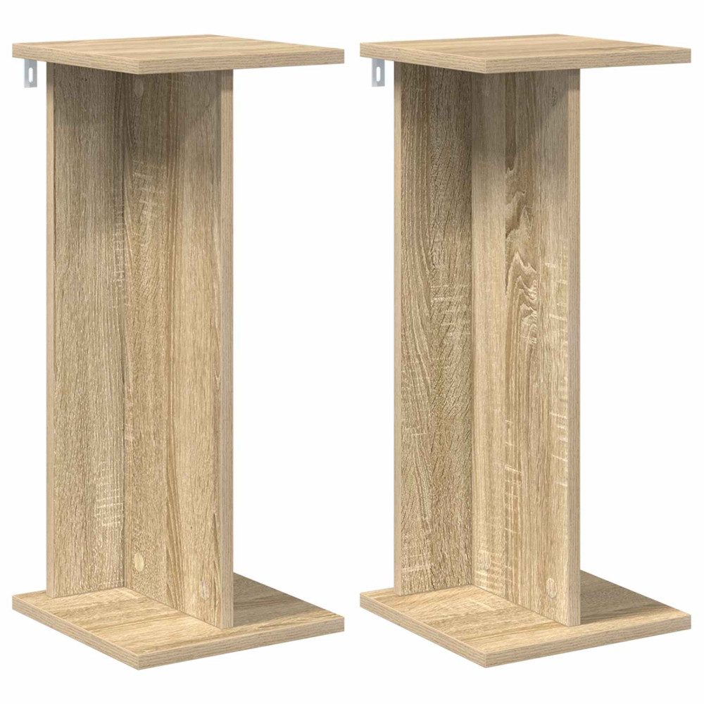 Produktbild för Växtställ 2 st Sonoma-ek 25 x 25,5 x 60,5 cm Konstruerat trä