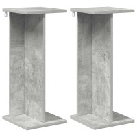 Produktbild för Växtställ 2 st BetongGrå 25 x 25,5 x 60,5 cm Konstruerat trä