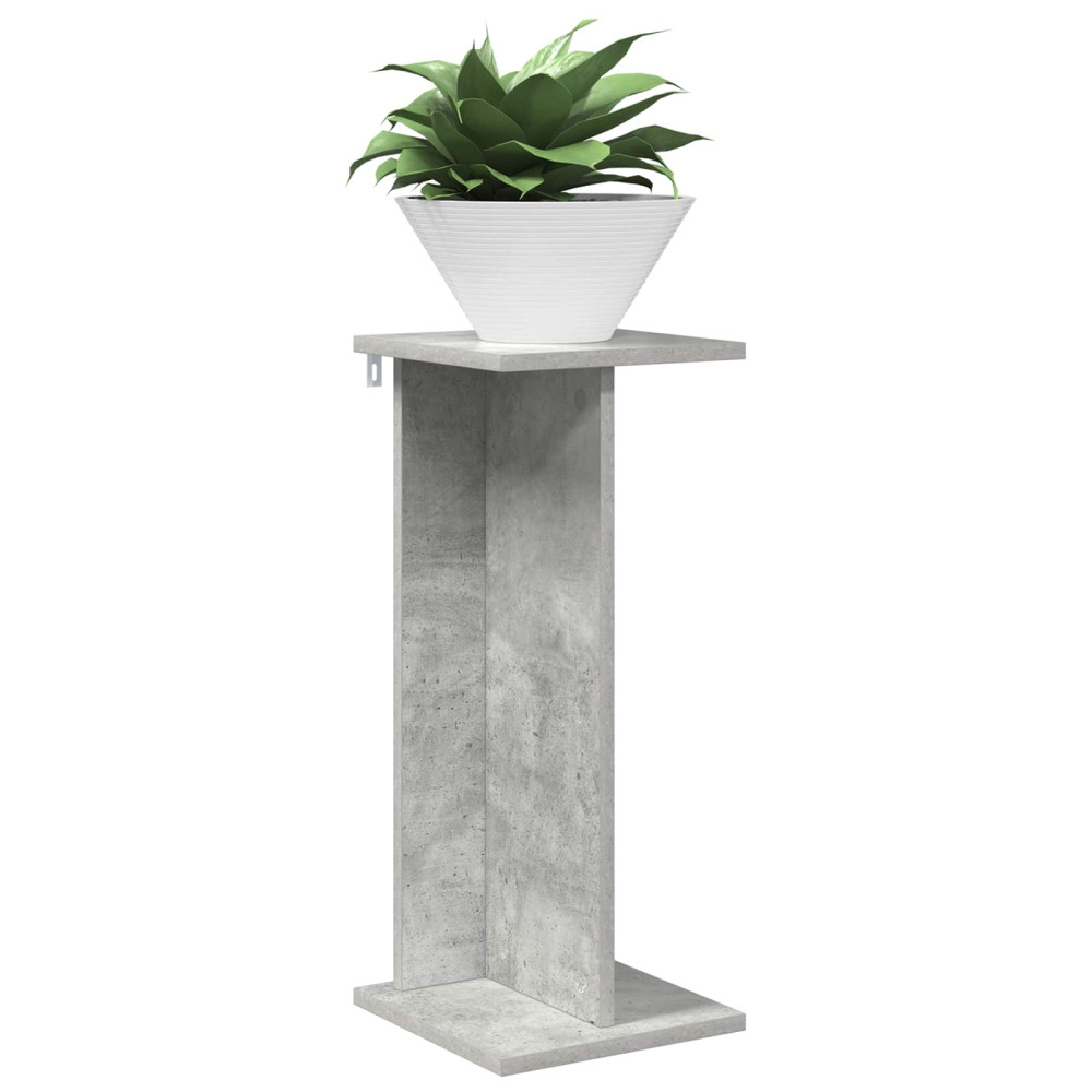 Produktbild för Växtställ 2 st BetongGrå 25 x 25,5 x 60,5 cm Konstruerat trä
