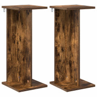 Produktbild för Växtställ 2 st Rökt Ek 25 x 25,5 x 60,5 cm Konstruerat trä