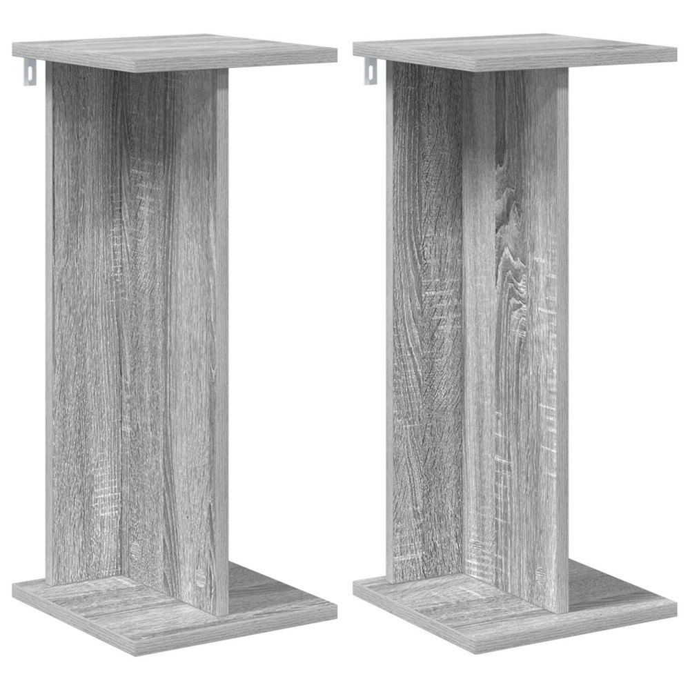 Produktbild för Växtställ 2 st Grå Sonoma 25 x 25,5 x 60,5 cm Konstruerat trä