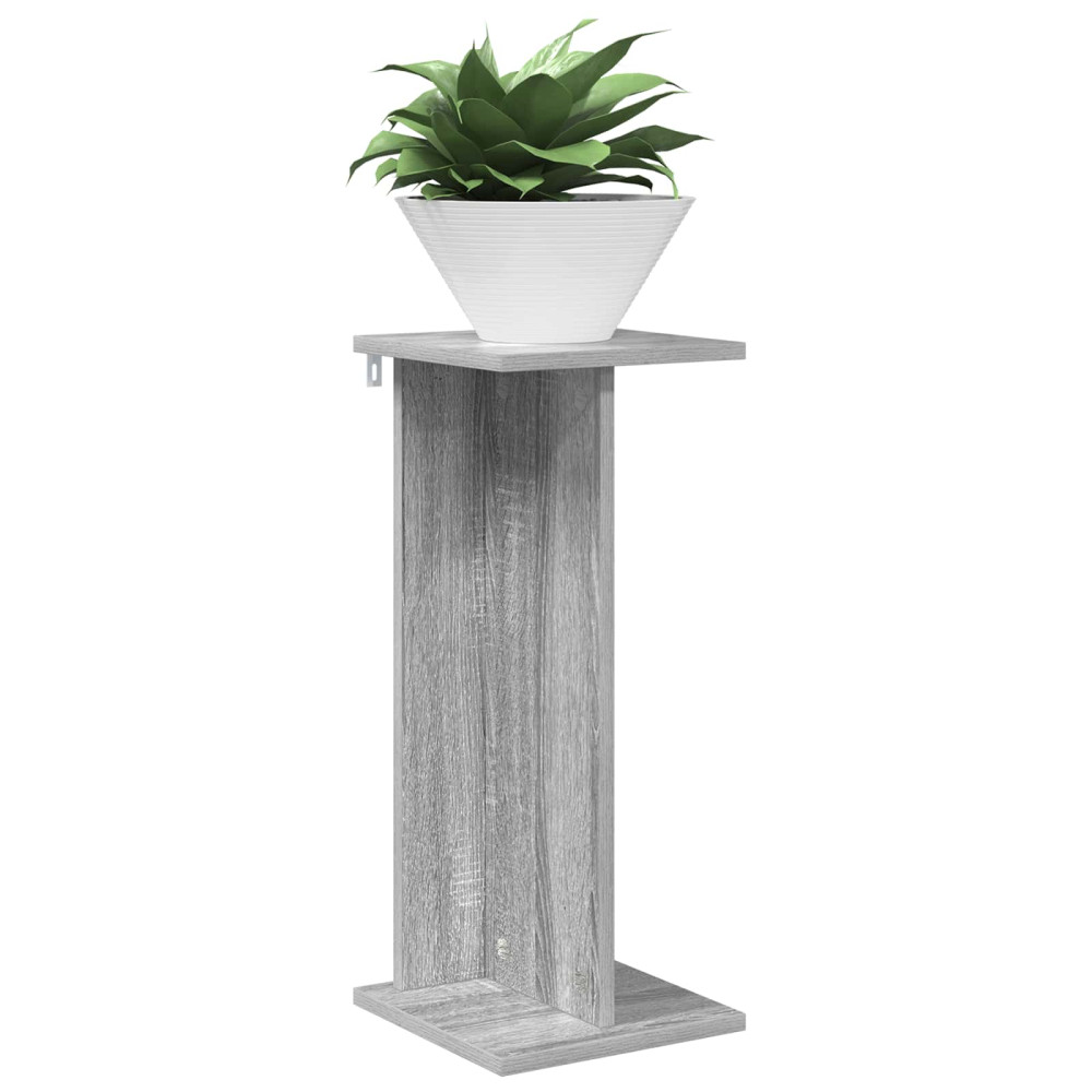 Produktbild för Växtställ 2 st Grå Sonoma 25 x 25,5 x 60,5 cm Konstruerat trä