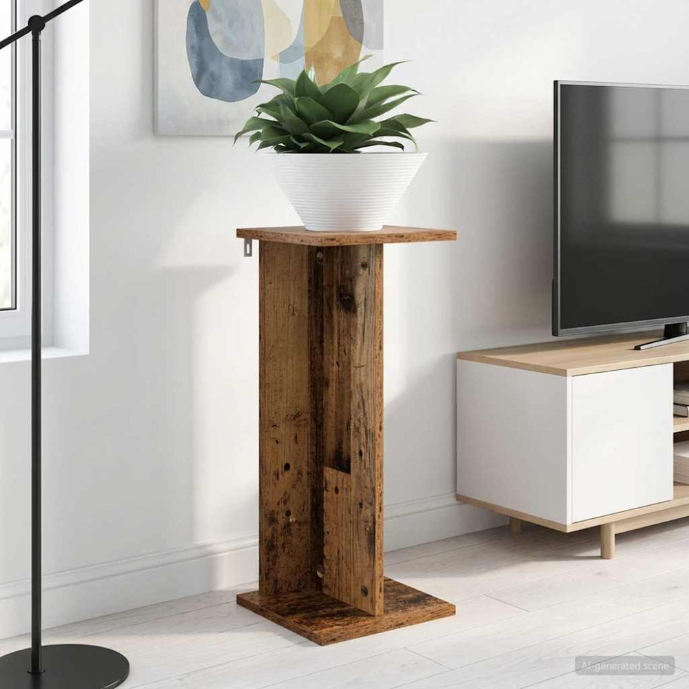 Produktbild för Växtställ Gammalt trä 25 x 25,5 x 60,5 cm Konstruerat trä