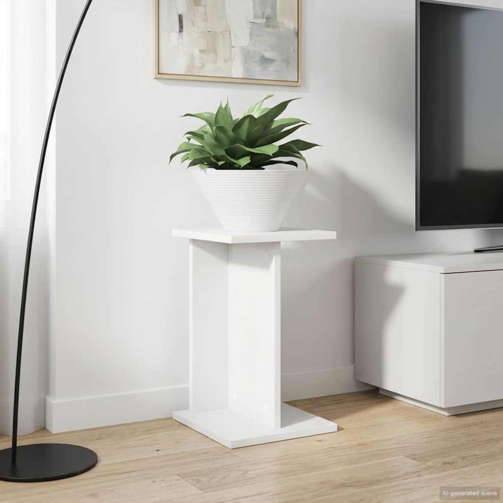 Produktbild för Växtställ 2 st Vit 25 x 25,5 x 40,5 cm Konstruerat trä