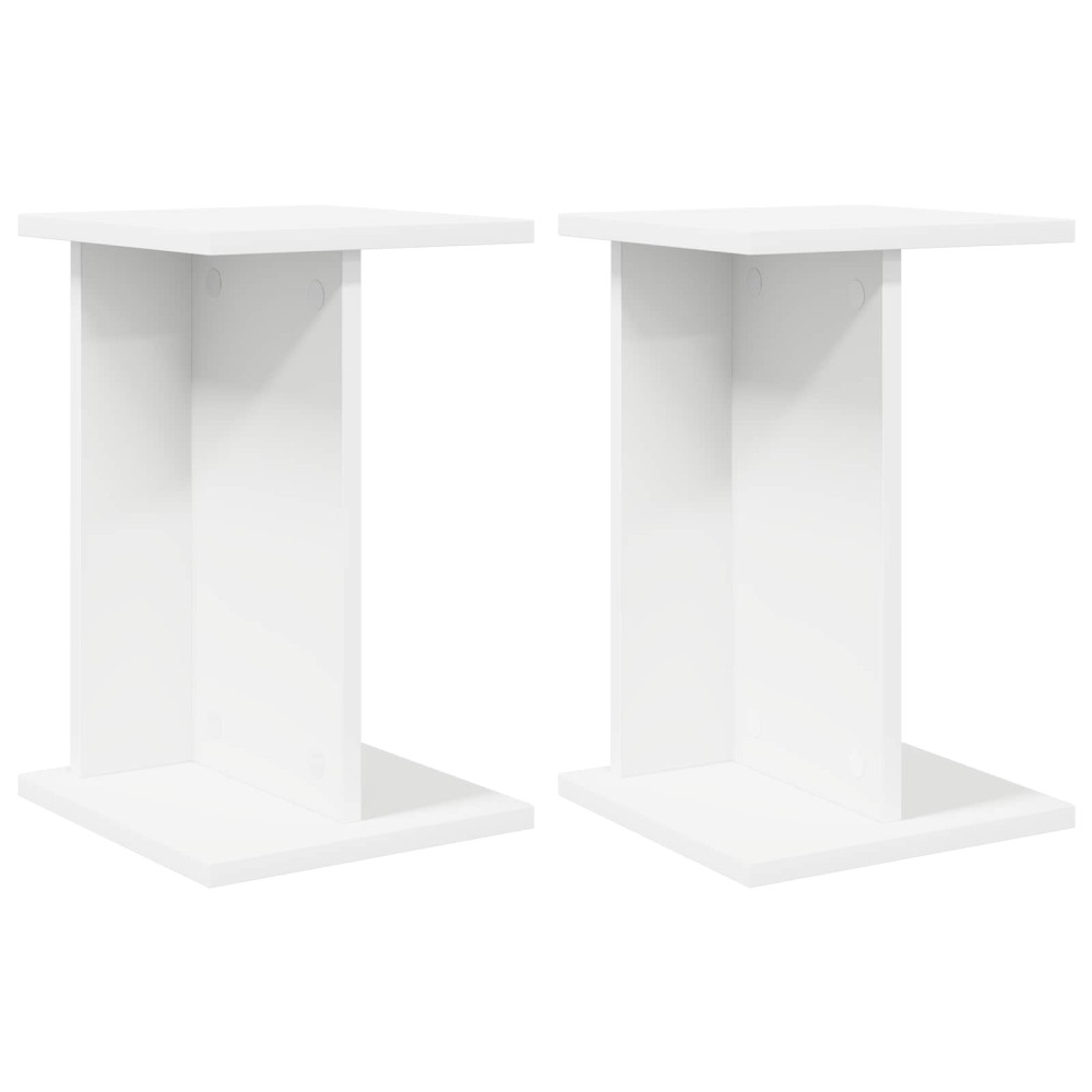 Produktbild för Växtställ 2 st Vit 25 x 25,5 x 40,5 cm Konstruerat trä