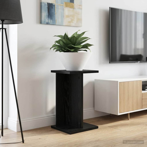 vidaXL Växtställ 2 st Svart Ek 25 x 25,5 x 40,5 cm Konstruerat trä