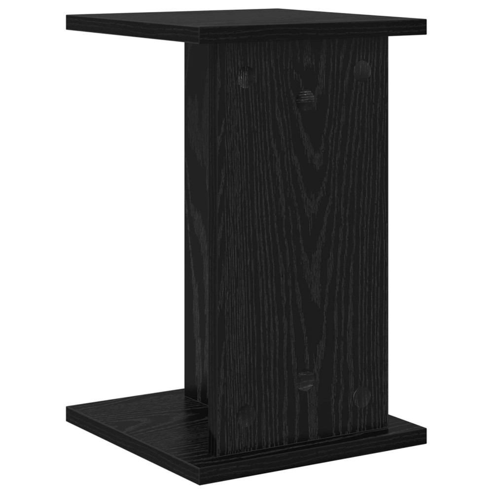 Produktbild för Växtställ 2 st Svart Ek 25 x 25,5 x 40,5 cm Konstruerat trä