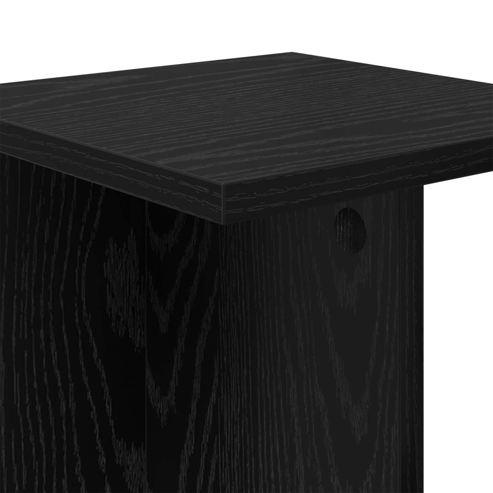Produktbild för Växtställ 2 st Svart Ek 25 x 25,5 x 40,5 cm Konstruerat trä