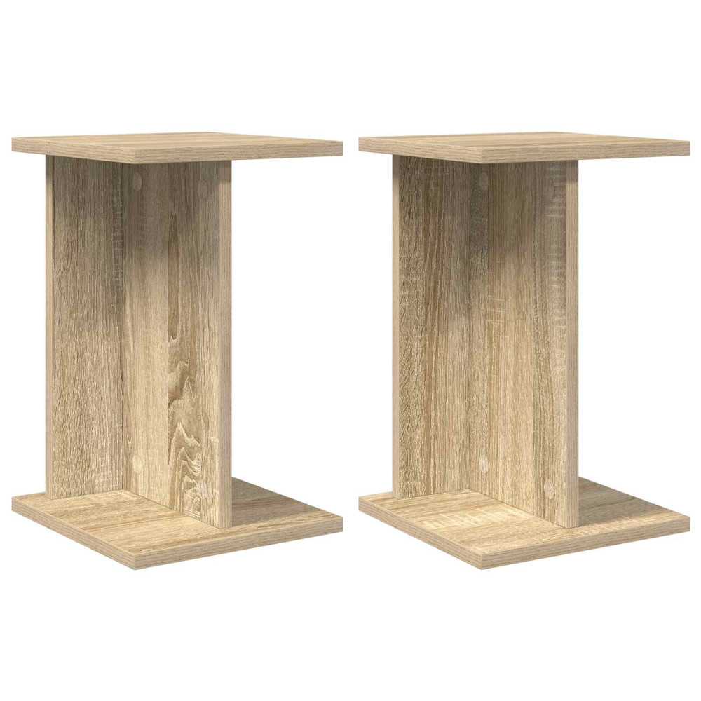 Produktbild för Växtställ 2 st Sonoma-ek 25 x 25,5 x 40,5 cm Konstruerat trä