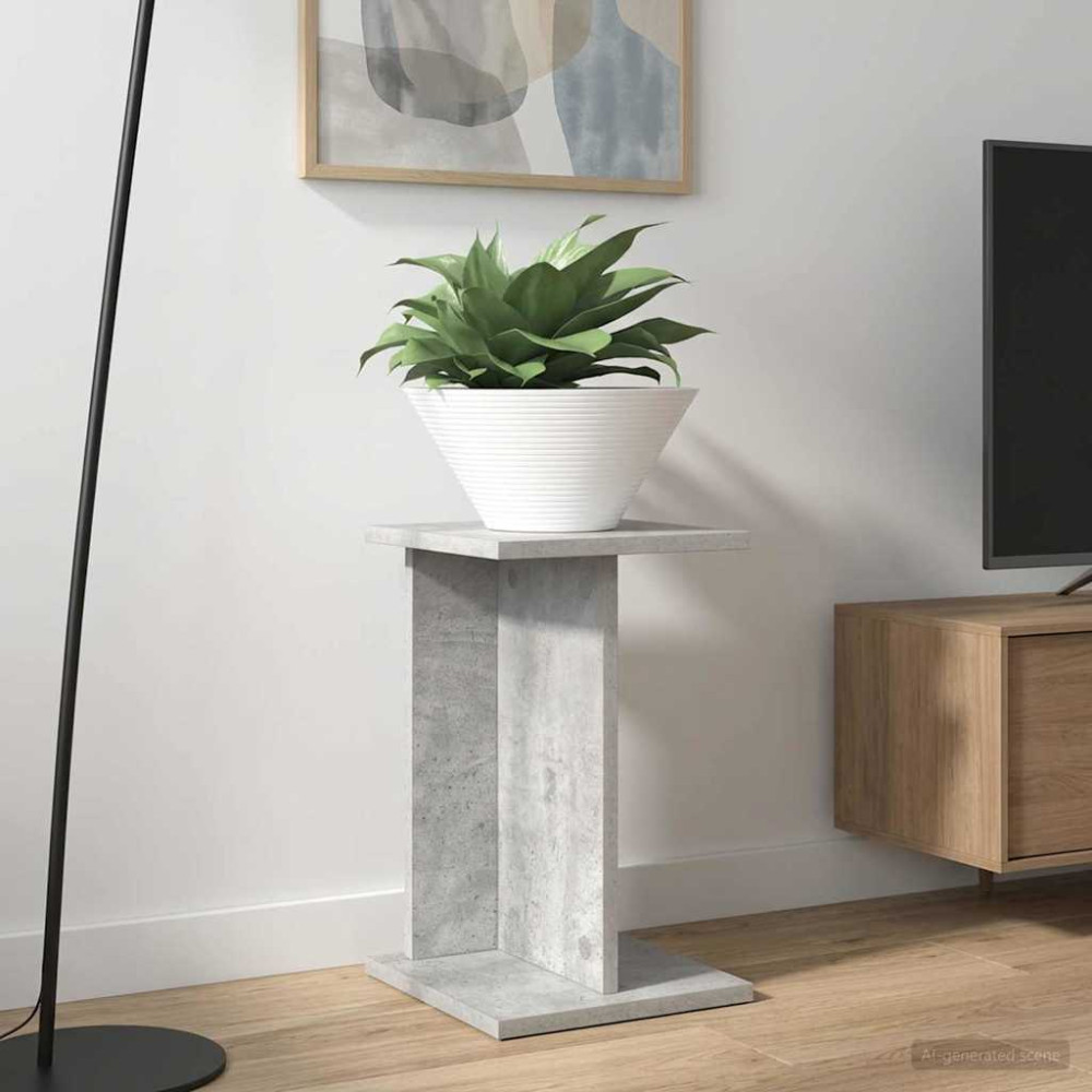 Produktbild för Växtställ BetongGrå 25 x 25,5 x 40,5 cm Konstruerat trä