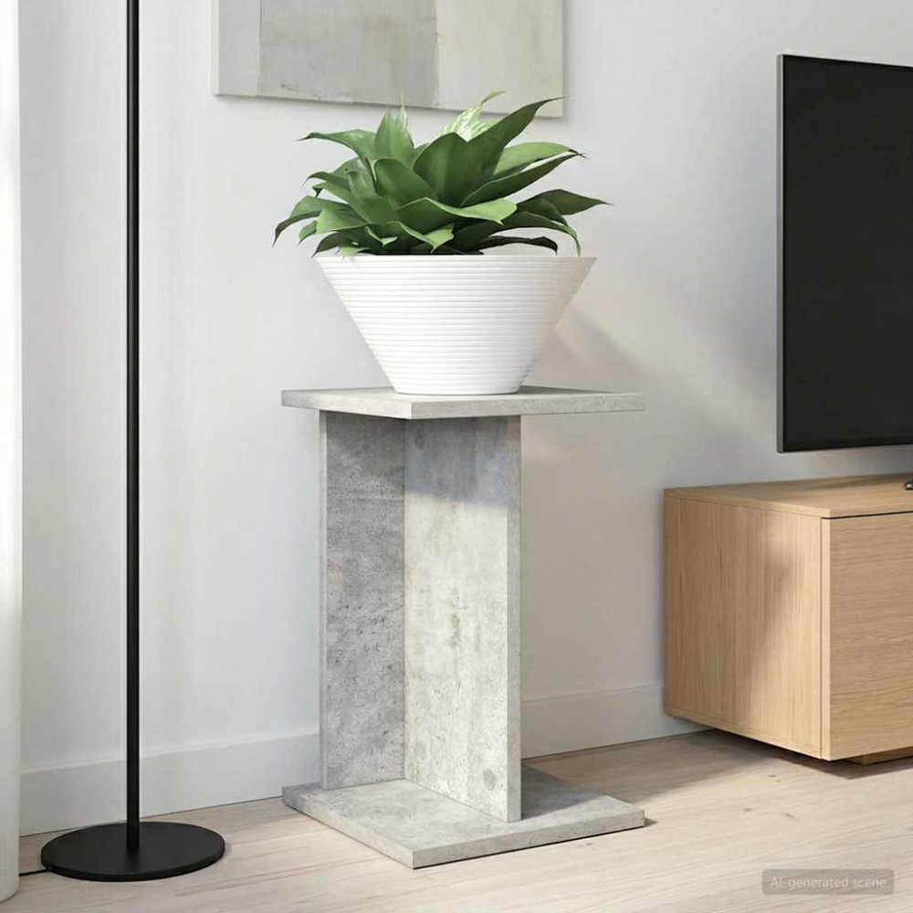 Produktbild för Växtställ 2 st BetongGrå 25 x 25,5 x 40,5 cm Konstruerat trä