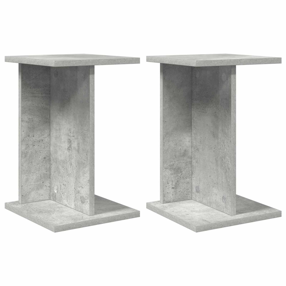 Produktbild för Växtställ 2 st BetongGrå 25 x 25,5 x 40,5 cm Konstruerat trä
