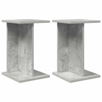 Produktbild för Växtställ 2 st BetongGrå 25 x 25,5 x 40,5 cm Konstruerat trä