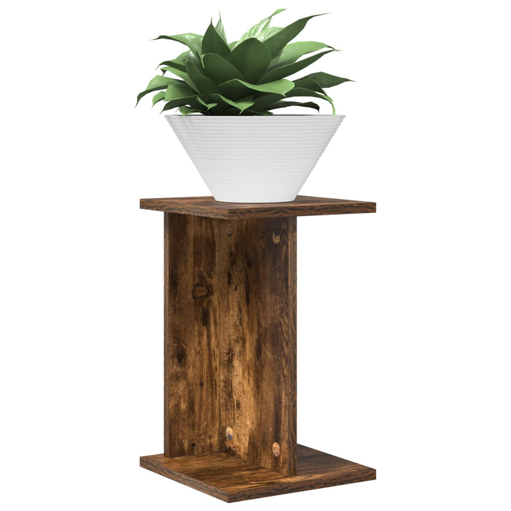 Produktbild för Växtställ Rökt Ek 25 x 25,5 x 40,5 cm Konstruerat trä