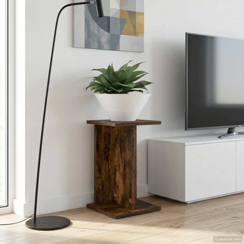 vidaXL Växtställ 2 st Rökt Ek 25 x 25,5 x 40,5 cm Konstruerat trä