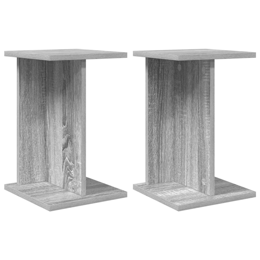 Produktbild för Växtställ 2 st Grå Sonoma 25 x 25,5 x 40,5 cm Konstruerat trä