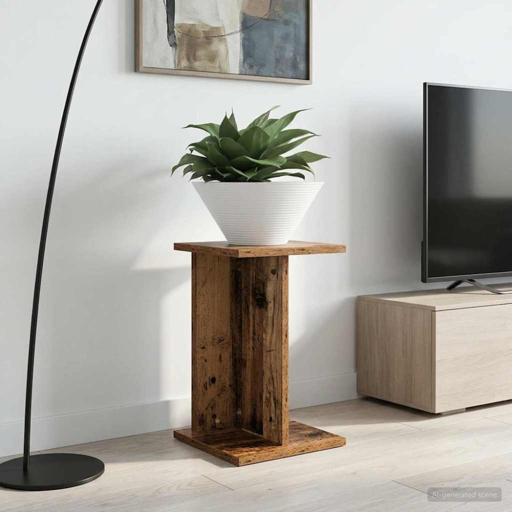 Produktbild för Växtställ 2 st Gammalt trä 25 x 25,5 x 40,5 cm Konstruerat trä