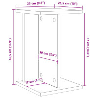Produktbild för Växtställ 2 st Gammalt trä 25 x 25,5 x 40,5 cm Konstruerat trä