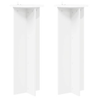 Produktbild för Växtställ 2 pcs Vit Ø40 x 100 cm Konstruerat trä