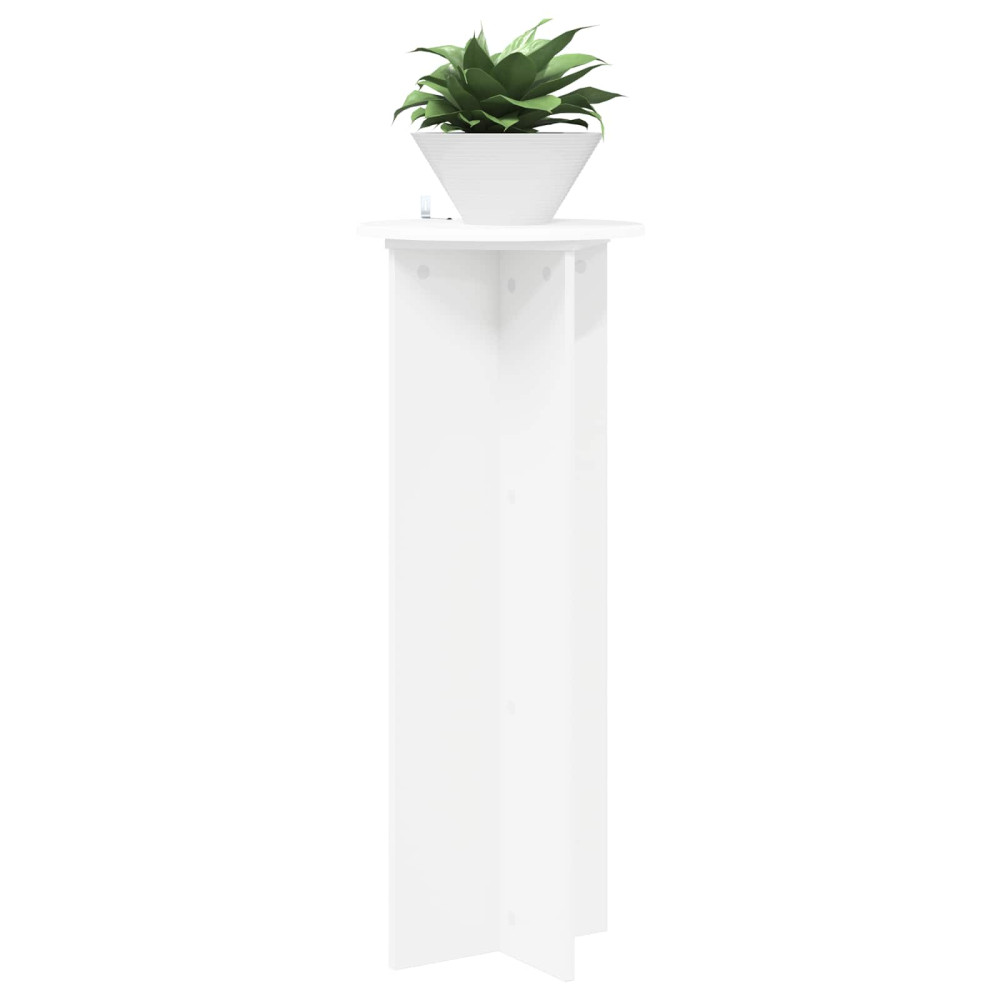 Produktbild för Växtställ 2 pcs Vit Ø40 x 100 cm Konstruerat trä