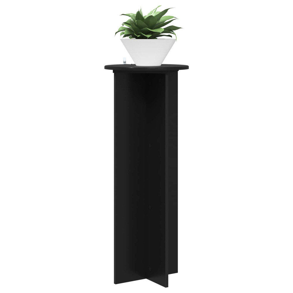 Produktbild för Växtställ 2 pcs Svart Ø40 x 100 cm Konstruerat trä