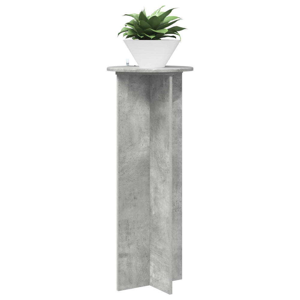 Produktbild för Växtställ 2 pcs Betonggrå Ø40 x 100 cm Konstruerat trä