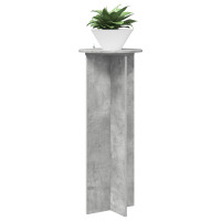 Produktbild för Växtställ 2 pcs Betonggrå Ø40 x 100 cm Konstruerat trä
