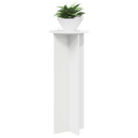 Produktbild för Växtställ 2 pcs Vit högglans Ø40 x 100 cm Konstruerat trä