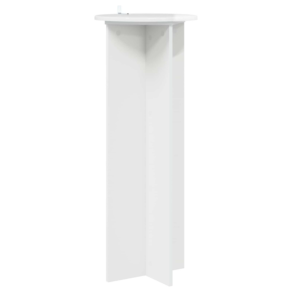 Produktbild för Växtställ 2 pcs Vit högglans Ø40 x 100 cm Konstruerat trä