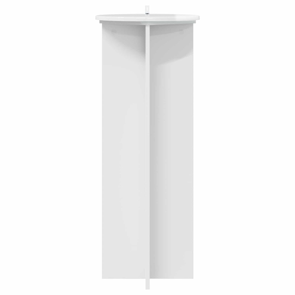 Produktbild för Växtställ 2 pcs Vit högglans Ø40 x 100 cm Konstruerat trä