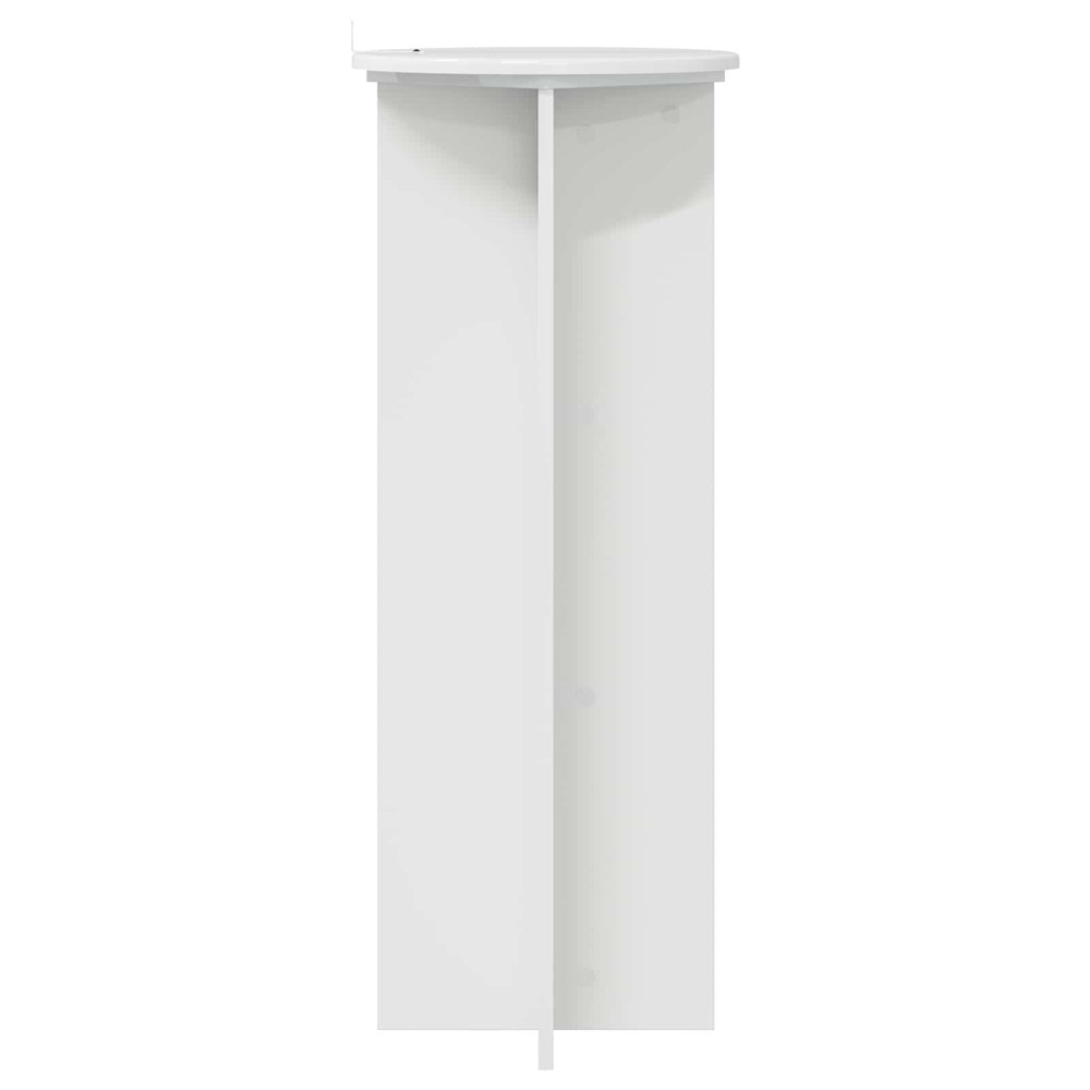 Produktbild för Växtställ 2 pcs Vit högglans Ø40 x 100 cm Konstruerat trä