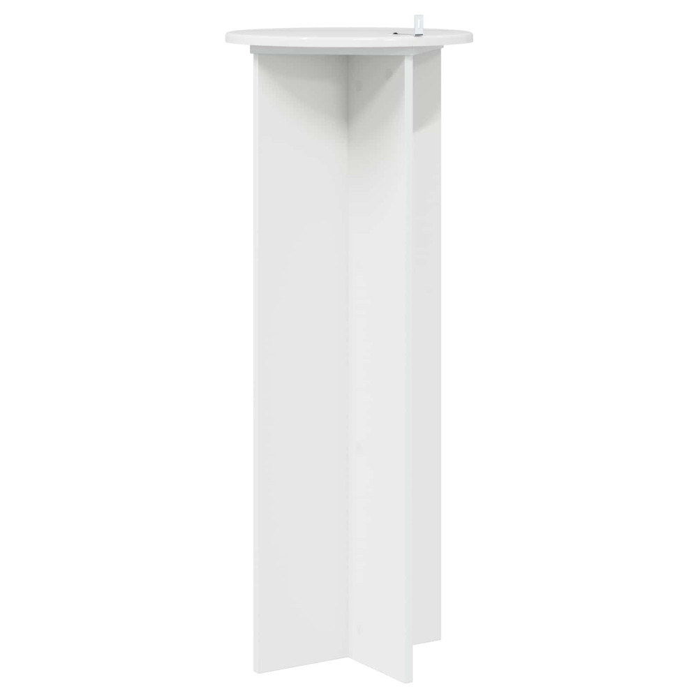 Produktbild för Växtställ 2 pcs Vit högglans Ø40 x 100 cm Konstruerat trä