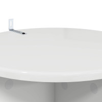 Produktbild för Växtställ 2 pcs Vit högglans Ø40 x 100 cm Konstruerat trä