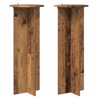 Produktbild för Växtställ 2 pcs Gammalt trä Ø40 x 100 cm Konstruerat trä