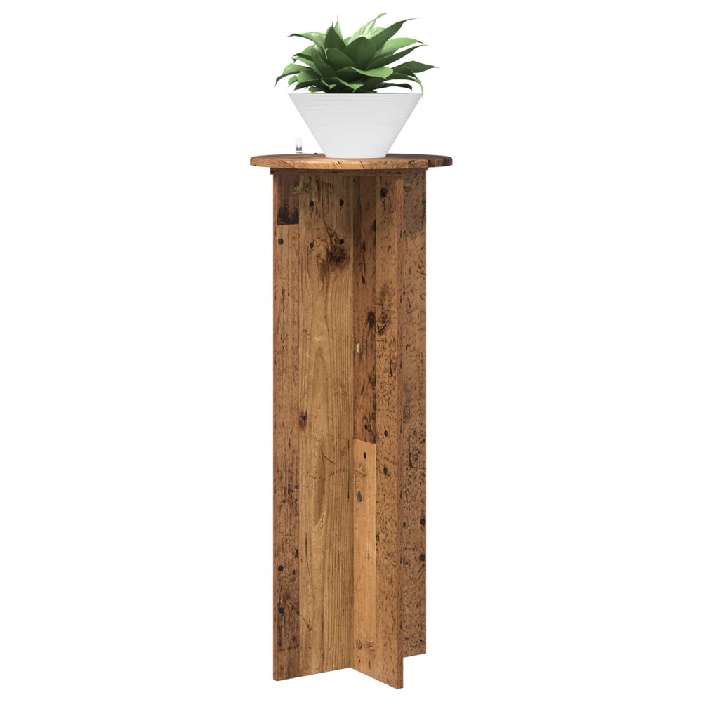 Produktbild för Växtställ 2 pcs Gammalt trä Ø40 x 100 cm Konstruerat trä