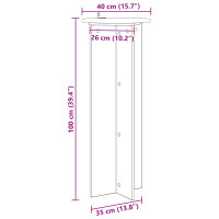 Produktbild för Växtställ 2 pcs Gammalt trä Ø40 x 100 cm Konstruerat trä