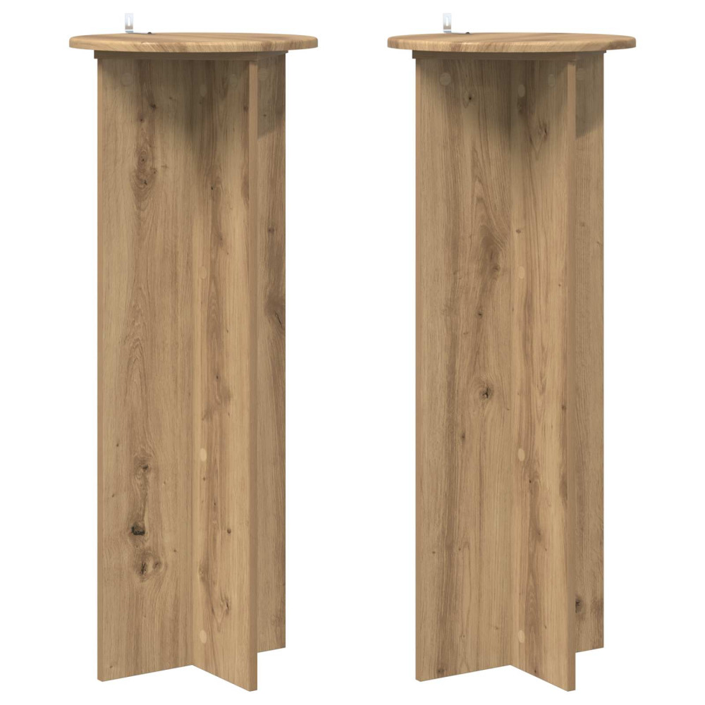 Produktbild för Växtställ 2 st Artisan-ek Ø40 x 100 cm Konstruerat trä