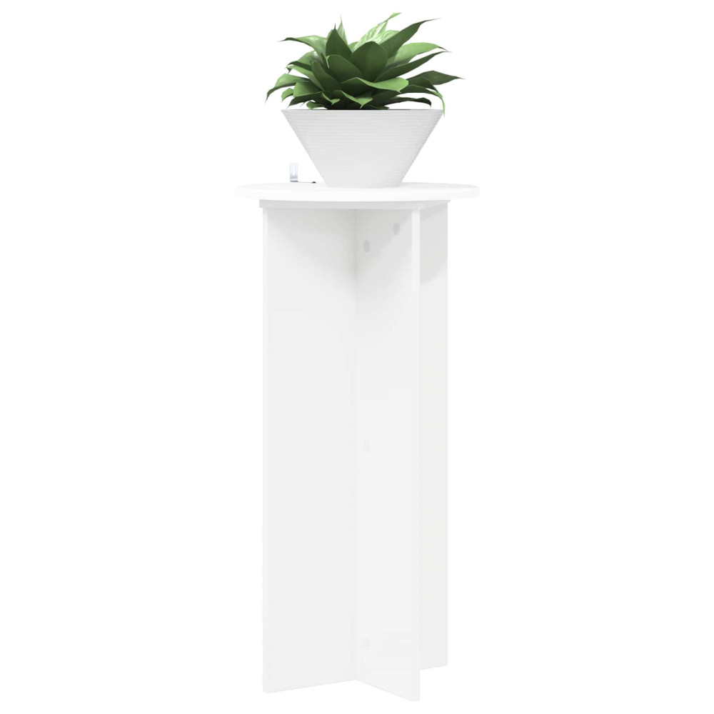 Produktbild för Växtställ 2 pcs Vit Ø40 x 80 cm Konstruerat trä