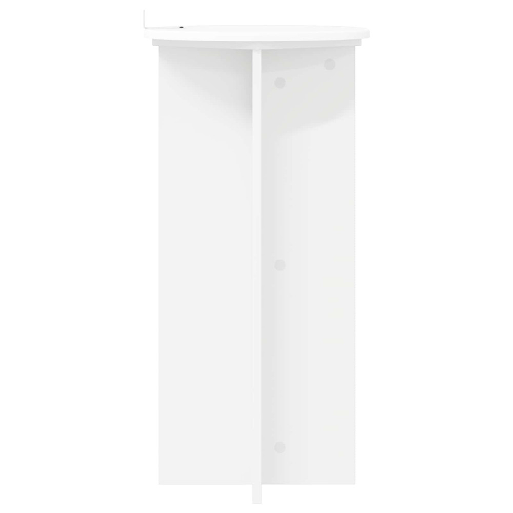 Produktbild för Växtställ 2 pcs Vit Ø40 x 80 cm Konstruerat trä