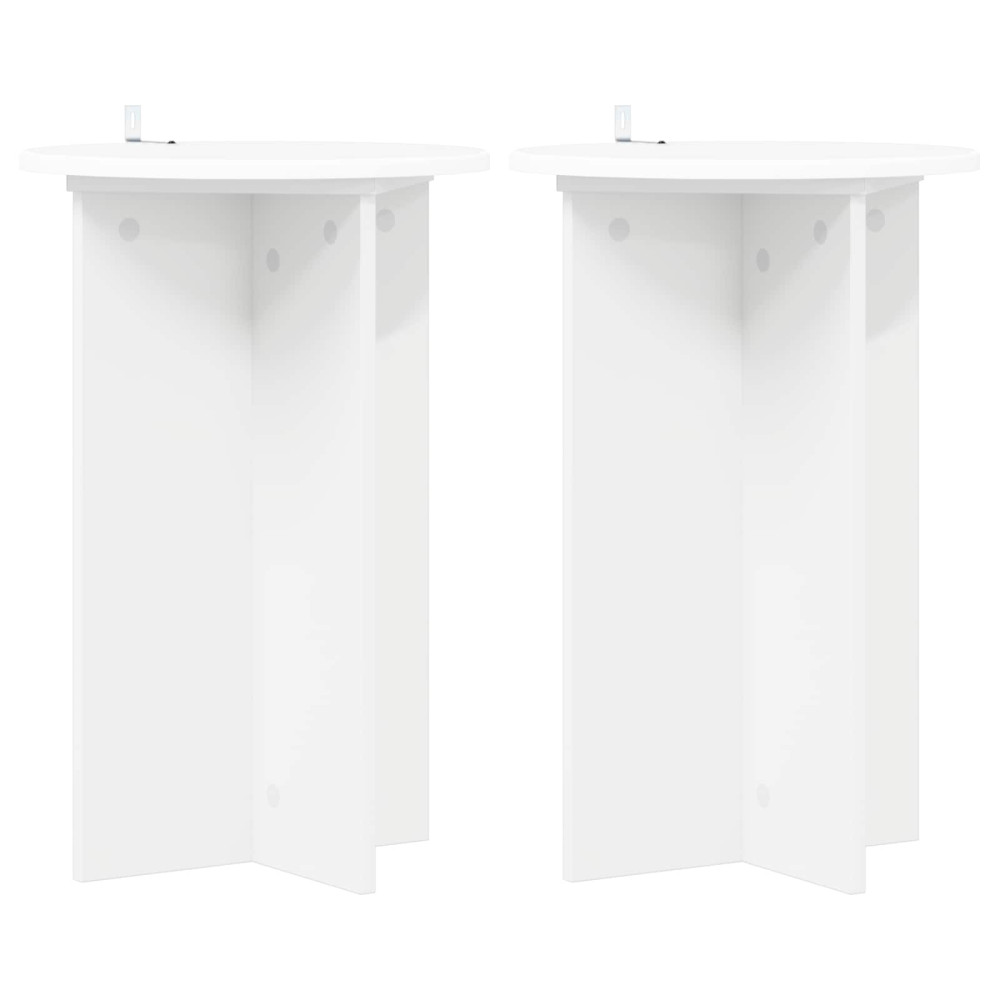 Produktbild för Växtställ 2 pcs Vit Ø40 x 60 cm Konstruerat trä