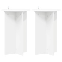 Produktbild för Växtställ 2 pcs Vit Ø40 x 60 cm Konstruerat trä