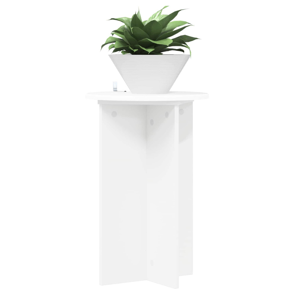 Produktbild för Växtställ 2 pcs Vit Ø40 x 60 cm Konstruerat trä