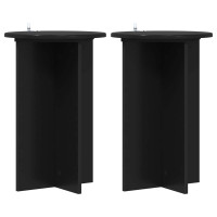 Produktbild för Växtställ 2 pcs Svart Ø40 x 60 cm Konstruerat trä