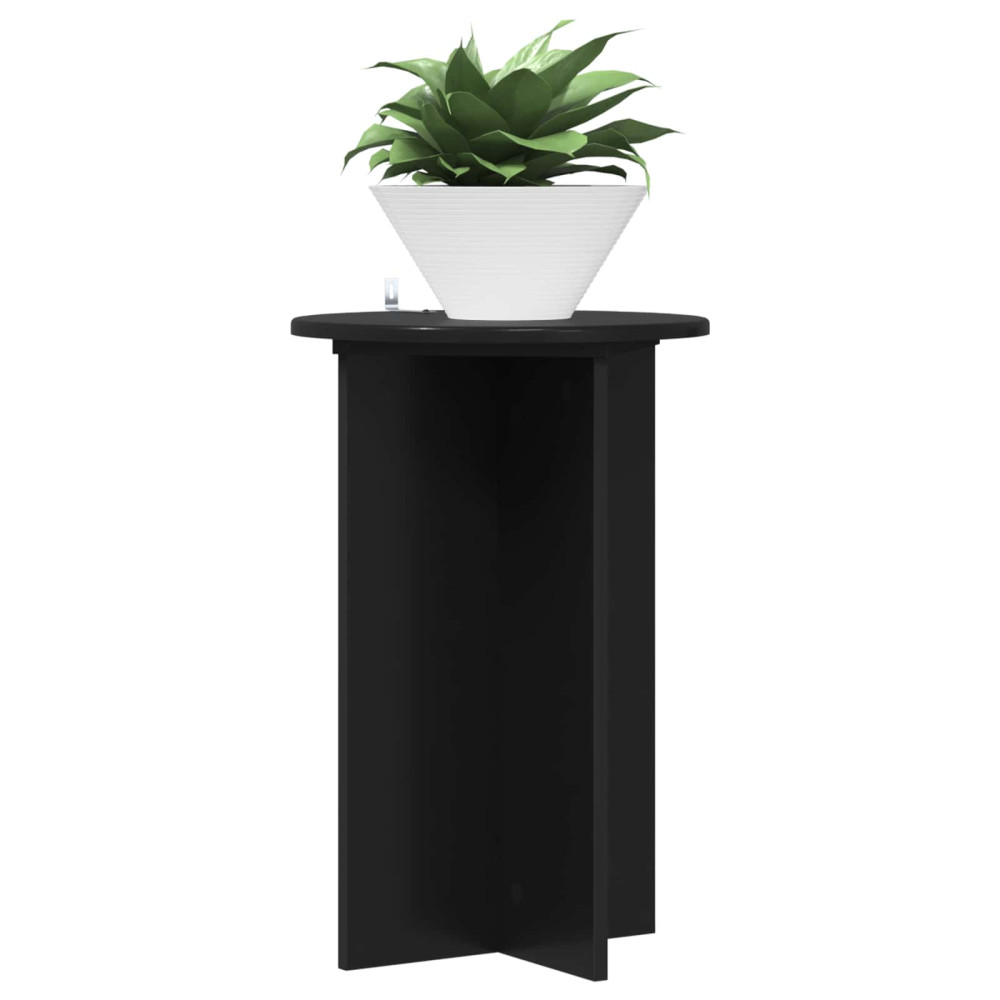 Produktbild för Växtställ 2 pcs Svart Ø40 x 60 cm Konstruerat trä