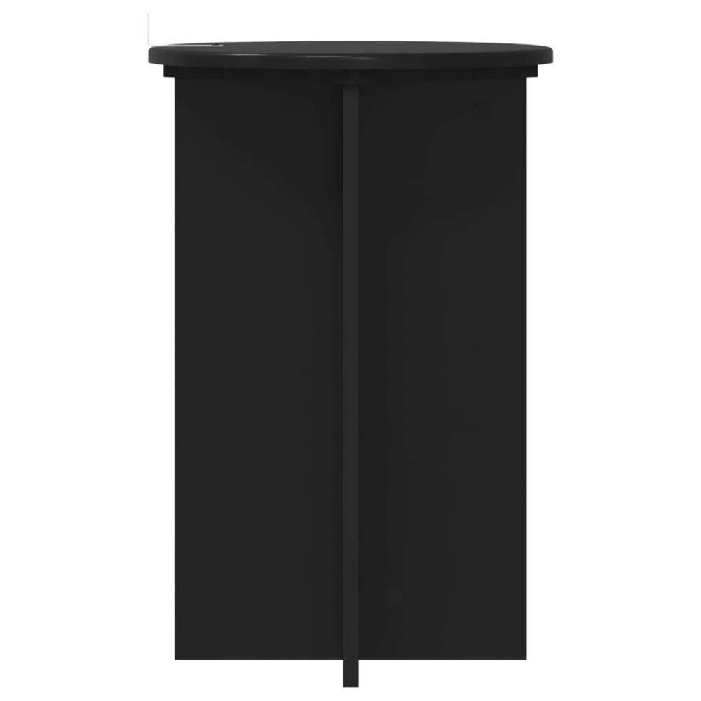 Produktbild för Växtställ 2 pcs Svart Ø40 x 60 cm Konstruerat trä