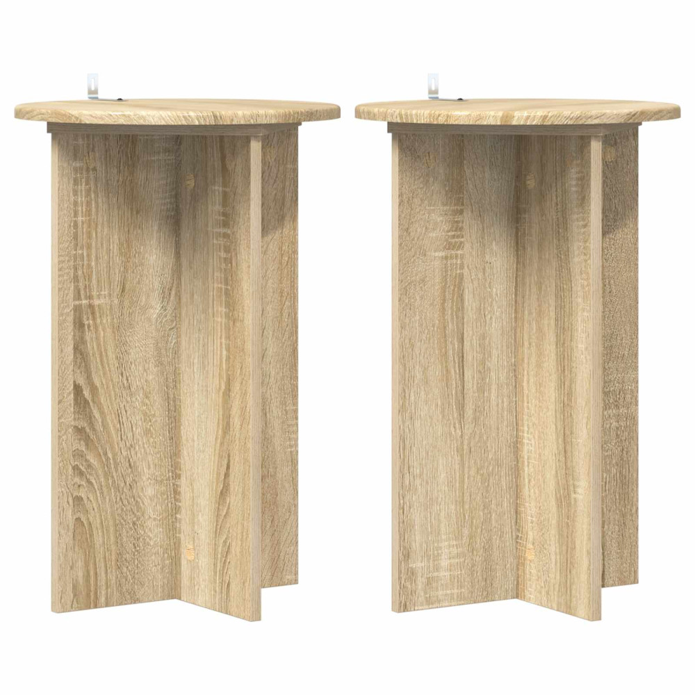 Produktbild för Växtställ 2 pcs Sonoma-ek Ø40 x 60 cm Konstruerat trä