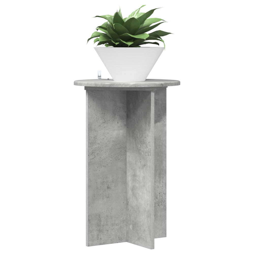 Produktbild för Växtställ 2 pcs Betonggrå Ø40 x 60 cm Konstruerat trä