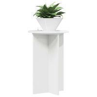 Produktbild för Växtställ 2 pcs Vit högglans Ø40 x 60 cm Konstruerat trä